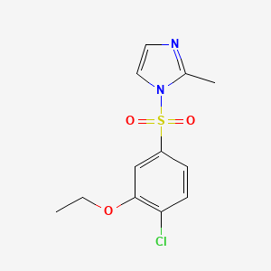 molecular formula C12H13ClN2O3S B4426694 1-[(4-chloro-3-ethoxyphenyl)sulfonyl]-2-methyl-1H-imidazole 