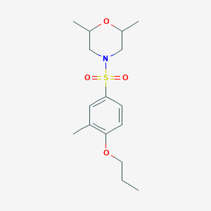 2,6-dimethyl-4-[(3-methyl-4-propoxyphenyl)sulfonyl]morpholine