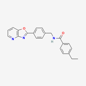 4-ethyl-N-[[4-([1,3]oxazolo[4,5-b]pyridin-2-yl)phenyl]methyl]benzamide