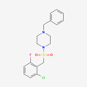 1-BENZYL-4-[(2-CHLORO-6-FLUOROPHENYL)METHANESULFONYL]PIPERAZINE