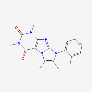 molecular formula C18H19N5O2 B4426746 1,3,6,7-tetramethyl-8-(2-methylphenyl)-1H-imidazo[2,1-f]purine-2,4(3H,8H)-dione 