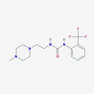 molecular formula C15H21F3N4O B4426747 N-[2-(4-methyl-1-piperazinyl)ethyl]-N'-[2-(trifluoromethyl)phenyl]urea 