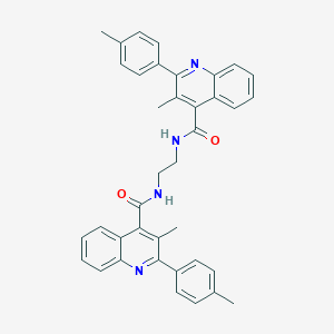 molecular formula C38H34N4O2 B442675 3-methyl-N-[2-({[3-methyl-2-(4-methylphenyl)-4-quinolinyl]carbonyl}amino)ethyl]-2-(4-methylphenyl)-4-quinolinecarboxamide 