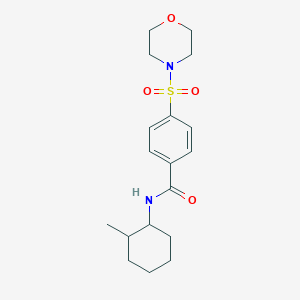 molecular formula C18H26N2O4S B4426774 N-(2-methylcyclohexyl)-4-morpholin-4-ylsulfonylbenzamide 