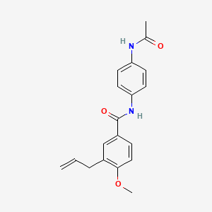 molecular formula C19H20N2O3 B4426789 N-[4-(acetylamino)phenyl]-3-allyl-4-methoxybenzamide 