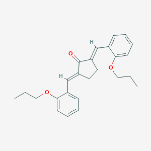 molecular formula C25H28O3 B442680 2,5-Bis(2-propoxybenzylidene)cyclopentanone 