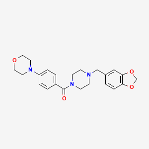 4-(4-{[4-(1,3-benzodioxol-5-ylmethyl)-1-piperazinyl]carbonyl}phenyl)morpholine