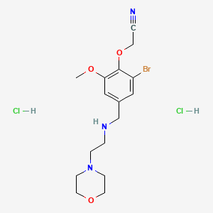 2-[2-Bromo-6-methoxy-4-[(2-morpholin-4-ylethylamino)methyl]phenoxy]acetonitrile;dihydrochloride