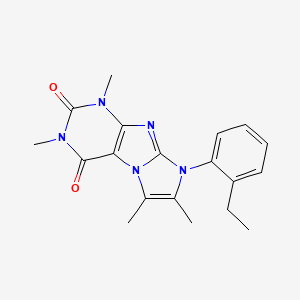 molecular formula C19H21N5O2 B4426848 8-(2-ethylphenyl)-1,3,6,7-tetramethyl-1H-imidazo[2,1-f]purine-2,4(3H,8H)-dione 