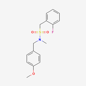 1-(2-fluorophenyl)-N-[(4-methoxyphenyl)methyl]-N-methylmethanesulfonamide