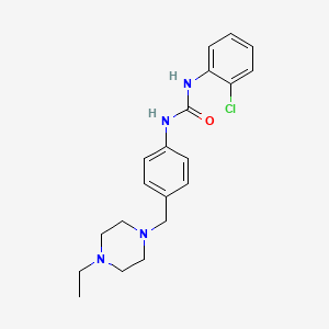 molecular formula C20H25ClN4O B4426866 1-(2-Chlorophenyl)-3-[4-[(4-ethylpiperazin-1-yl)methyl]phenyl]urea 