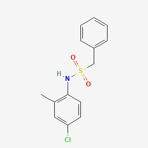 molecular formula C14H14ClNO2S B4426879 N-(4-chloro-2-methylphenyl)-1-phenylmethanesulfonamide 