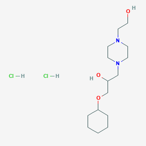 molecular formula C15H32Cl2N2O3 B4426896 1-(cyclohexyloxy)-3-[4-(2-hydroxyethyl)-1-piperazinyl]-2-propanol dihydrochloride 