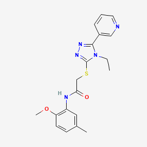 molecular formula C19H21N5O2S B4426900 2-{[4-ethyl-5-(pyridin-3-yl)-4H-1,2,4-triazol-3-yl]sulfanyl}-N-(2-methoxy-5-methylphenyl)acetamide CAS No. 573951-08-3