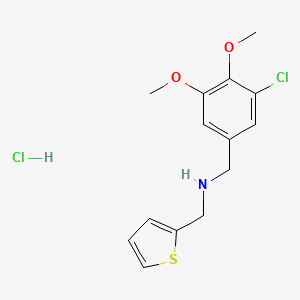 molecular formula C14H17Cl2NO2S B4426909 (3-chloro-4,5-dimethoxybenzyl)(2-thienylmethyl)amine hydrochloride 