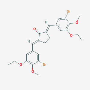 molecular formula C25H26Br2O5 B442691 (2E,5E)-2,5-bis(3-bromo-5-ethoxy-4-methoxybenzylidene)cyclopentanone 