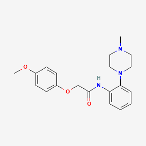 molecular formula C20H25N3O3 B4426917 2-(4-methoxyphenoxy)-N-[2-(4-methylpiperazin-1-yl)phenyl]acetamide 