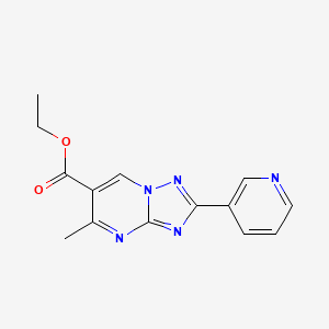 molecular formula C14H13N5O2 B4426924 ethyl 5-methyl-2-(3-pyridinyl)[1,2,4]triazolo[1,5-a]pyrimidine-6-carboxylate 