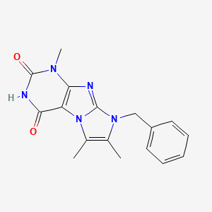 8-benzyl-1,6,7-trimethyl-1H-imidazo[2,1-f]purine-2,4(3H,8H)-dione