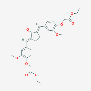 molecular formula C29H32O9 B442693 Ethyl [4-({3-[4-(2-ethoxy-2-oxoethoxy)-3-methoxybenzylidene]-2-oxocyclopentylidene}methyl)-2-methoxyphenoxy]acetate 