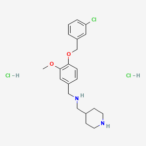 {4-[(3-chlorobenzyl)oxy]-3-methoxybenzyl}(4-piperidinylmethyl)amine dihydrochloride