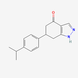 molecular formula C16H18N2O B4426943 6-(4-isopropylphenyl)-1,5,6,7-tetrahydro-4H-indazol-4-one 