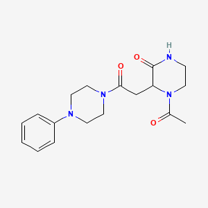 molecular formula C18H24N4O3 B4426965 4-acetyl-3-[2-oxo-2-(4-phenyl-1-piperazinyl)ethyl]-2-piperazinone 