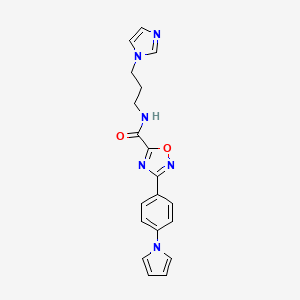 N-[3-(1H-imidazol-1-yl)propyl]-3-[4-(1H-pyrrol-1-yl)phenyl]-1,2,4-oxadiazole-5-carboxamide