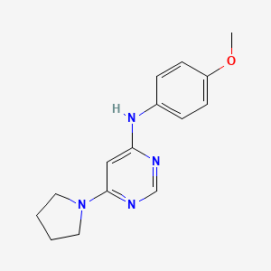 N-(4-methoxyphenyl)-6-(1-pyrrolidinyl)-4-pyrimidinamine