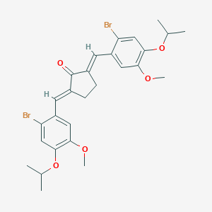 molecular formula C27H30Br2O5 B442700 2,5-Bis(2-bromo-4-isopropoxy-5-methoxybenzylidene)cyclopentanone 