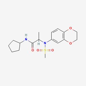 N~1~-cyclopentyl-N~2~-(2,3-dihydro-1,4-benzodioxin-6-yl)-N~2~-(methylsulfonyl)alaninamide