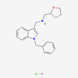 molecular formula C21H25ClN2O B4427029 [(1-benzyl-1H-indol-3-yl)methyl](tetrahydrofuran-2-ylmethyl)amine hydrochloride 