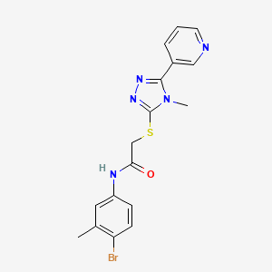 N-(4-bromo-3-methylphenyl)-2-{[4-methyl-5-(3-pyridinyl)-4H-1,2,4-triazol-3-yl]thio}acetamide