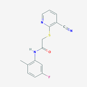 2-[(3-cyano-2-pyridinyl)thio]-N-(5-fluoro-2-methylphenyl)acetamide