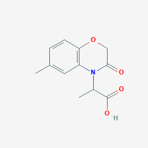 molecular formula C12H13NO4 B4427045 2-(6-methyl-3-oxo-2,3-dihydro-4H-1,4-benzoxazin-4-yl)propanoic acid 