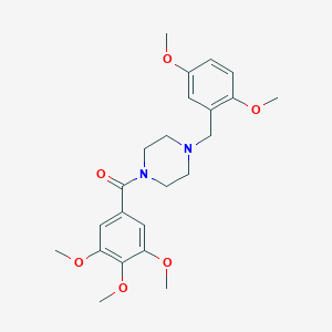 molecular formula C23H30N2O6 B442705 1-(2,5-Dimethoxybenzyl)-4-(3,4,5-trimethoxybenzoyl)piperazine 