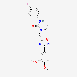 N-{[3-(3,4-dimethoxyphenyl)-1,2,4-oxadiazol-5-yl]methyl}-N-ethyl-N'-(4-fluorophenyl)urea