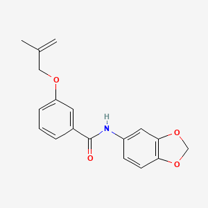 N-1,3-benzodioxol-5-yl-3-[(2-methyl-2-propen-1-yl)oxy]benzamide