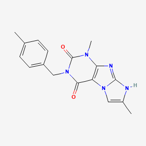 molecular formula C17H17N5O2 B4427088 1,7-dimethyl-3-(4-methylbenzyl)-1H-imidazo[2,1-f]purine-2,4(3H,8H)-dione 