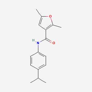 molecular formula C16H19NO2 B4427113 N-(4-isopropylphenyl)-2,5-dimethyl-3-furamide 