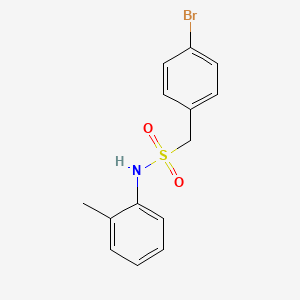 molecular formula C14H14BrNO2S B4427114 1-(4-bromophenyl)-N-(2-methylphenyl)methanesulfonamide 