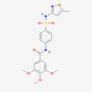 molecular formula C20H21N3O7S B442712 3,4,5-Trimethoxy-N-[4-(5-methyl-isoxazol-3-ylsulfamoyl)-phenyl]-benzamide CAS No. 356561-65-4