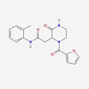 2-[1-(2-furoyl)-3-oxo-2-piperazinyl]-N-(2-methylphenyl)acetamide