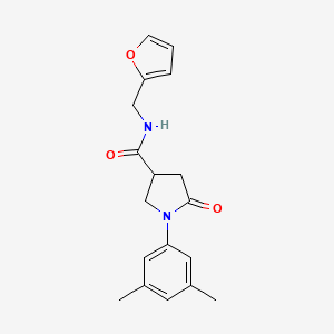 molecular formula C18H20N2O3 B4427130 1-(3,5-dimethylphenyl)-N-(2-furylmethyl)-5-oxo-3-pyrrolidinecarboxamide 