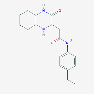 molecular formula C18H25N3O2 B4427132 N-(4-ethylphenyl)-2-(3-oxodecahydro-2-quinoxalinyl)acetamide 