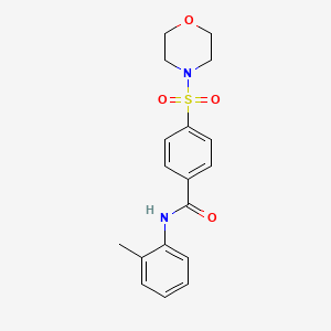 molecular formula C18H20N2O4S B4427142 N-(2-methylphenyl)-4-morpholin-4-ylsulfonylbenzamide 