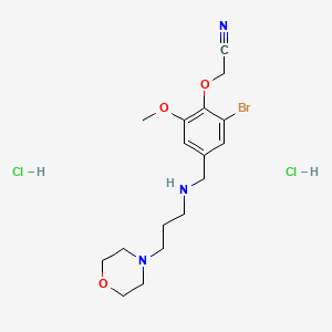 molecular formula C17H26BrCl2N3O3 B4427155 2-[2-Bromo-6-methoxy-4-[(3-morpholin-4-ylpropylamino)methyl]phenoxy]acetonitrile;dihydrochloride 