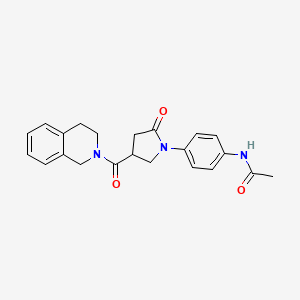 N-{4-[4-(3,4-dihydroisoquinolin-2(1H)-ylcarbonyl)-2-oxopyrrolidin-1-yl]phenyl}acetamide