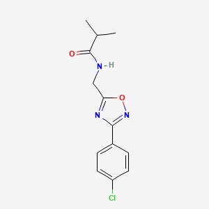 N-{[3-(4-chlorophenyl)-1,2,4-oxadiazol-5-yl]methyl}-2-methylpropanamide