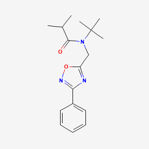 N-tert-butyl-2-methyl-N-[(3-phenyl-1,2,4-oxadiazol-5-yl)methyl]propanamide